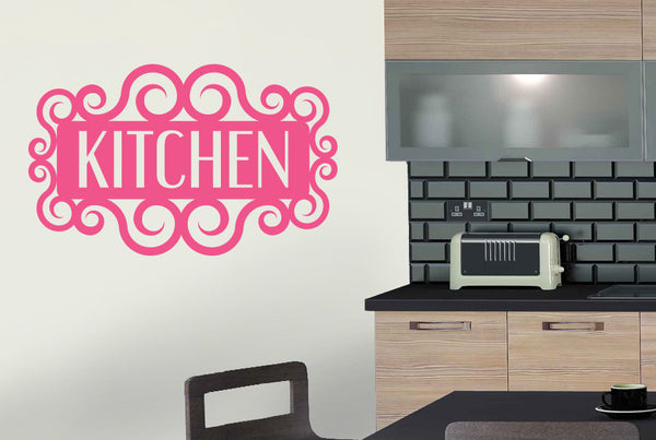 Swirly Kitchen Sign Wall Sticker