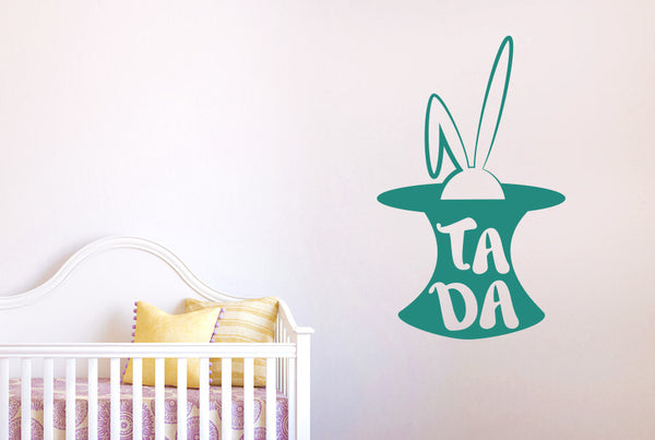 Ta Da Rabbit Out Of A Hat Wall Sticker
