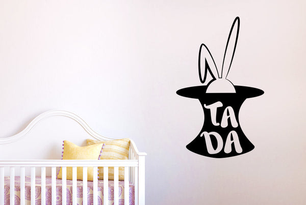 Ta Da Rabbit Out Of A Hat Wall Sticker