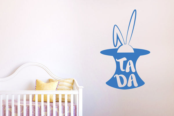 Ta Da Rabbit Out Of A Hat Wall Sticker