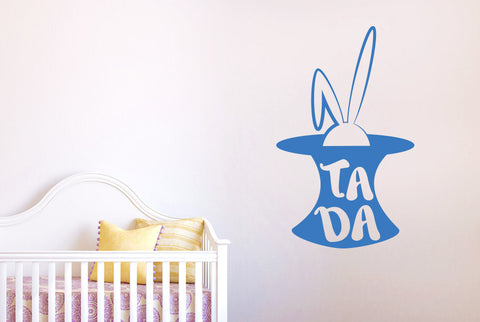 Ta Da Rabbit Out Of A Hat Wall Sticker