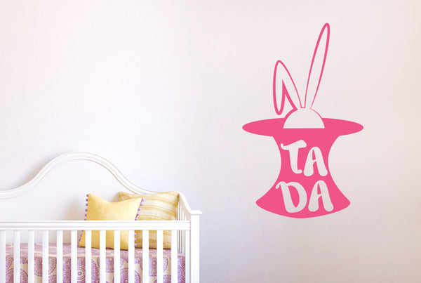 Ta Da Rabbit Out Of A Hat Wall Sticker