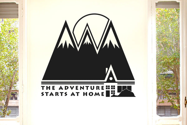 The Adventure Starts At Home Wall Sticker