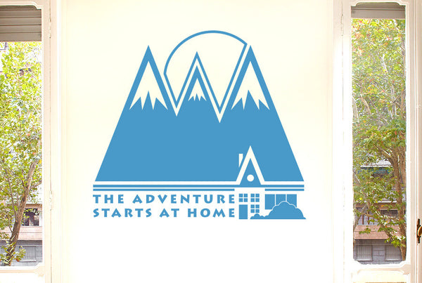 The Adventure Starts At Home Wall Sticker