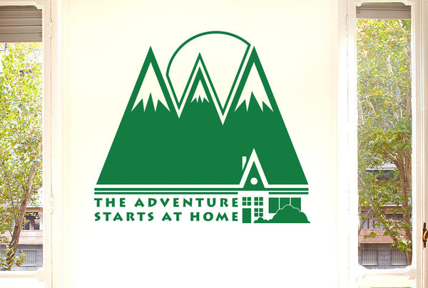 The Adventure Starts At Home Wall Sticker