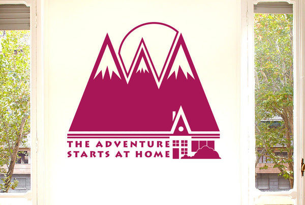 The Adventure Starts At Home Wall Sticker