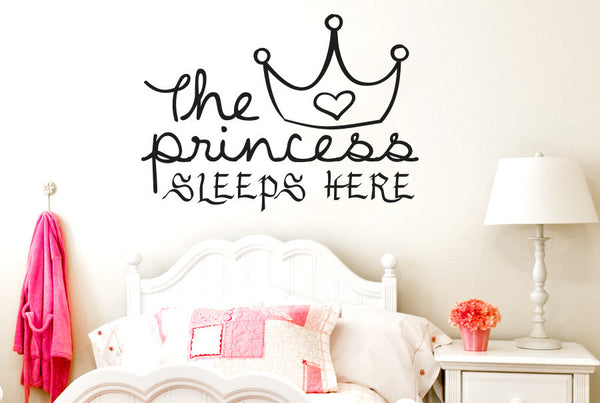 The Princess Sleeps Here Wall Sticker