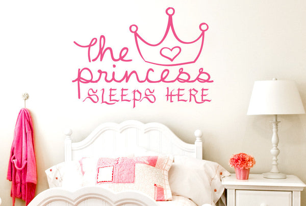 The Princess Sleeps Here Wall Sticker