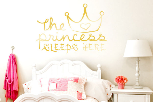 The Princess Sleeps Here Wall Sticker