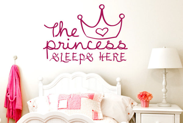 The Princess Sleeps Here Wall Sticker