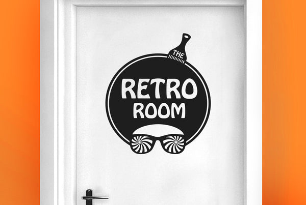 The Retro Door Room Sticker