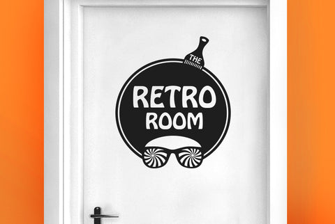 The Retro Door Room Sticker