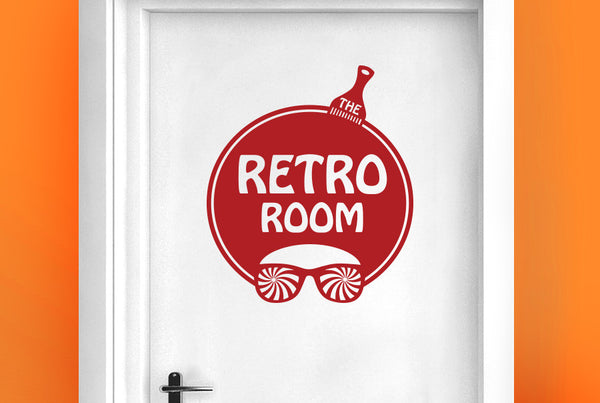 The Retro Door Room Sticker