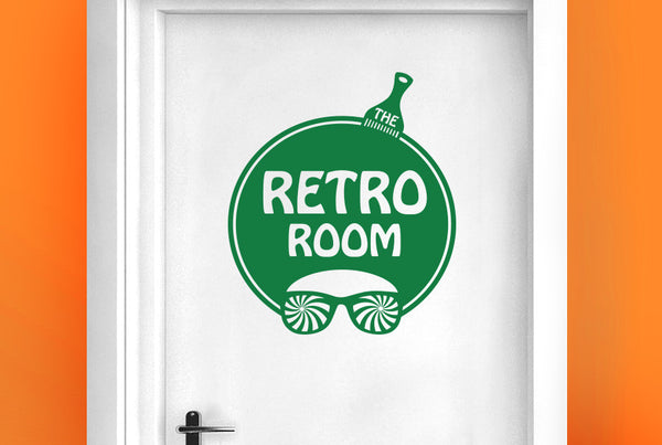 The Retro Door Room Sticker