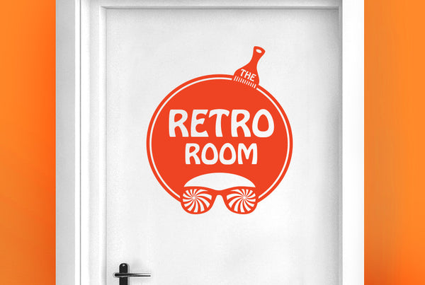 The Retro Door Room Sticker
