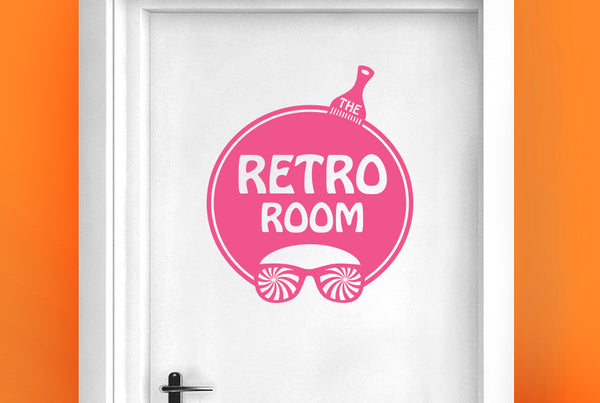 The Retro Door Room Sticker