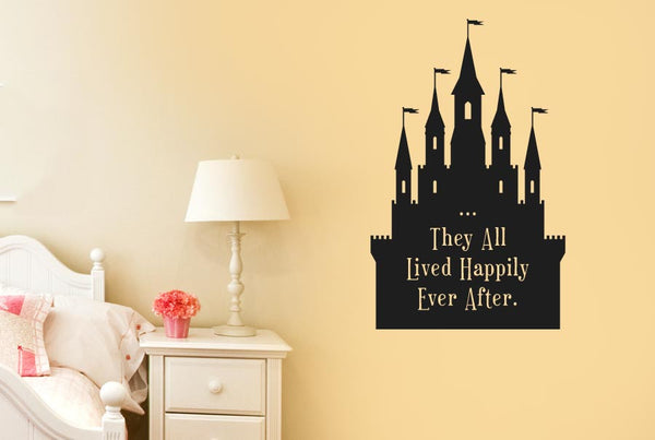 They All Lived Happily Ever After Fairytale Wall Sticker