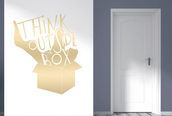 Think Outside The Box Shadow Wall Sticker