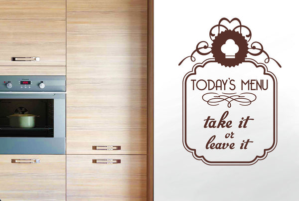 Today’s Menu Take It Your Leave It Wall Sticker