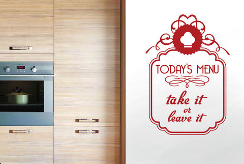 Today’s Menu Take It Your Leave It Wall Sticker