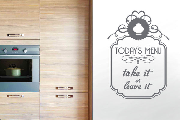 Today’s Menu Take It Your Leave It Wall Sticker