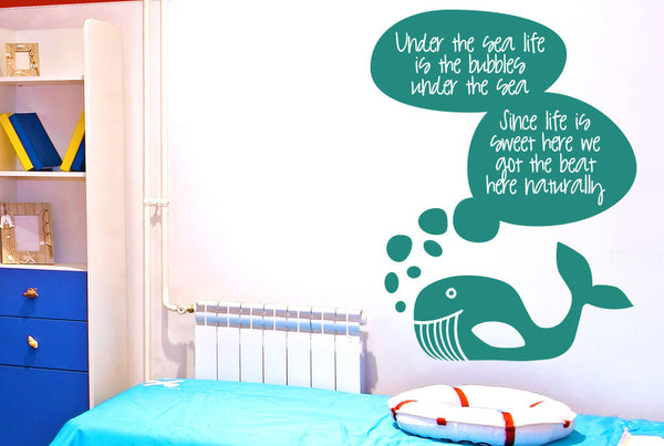 Under The Sea Life Is The Bubbles Under The Sea Wall Sticker