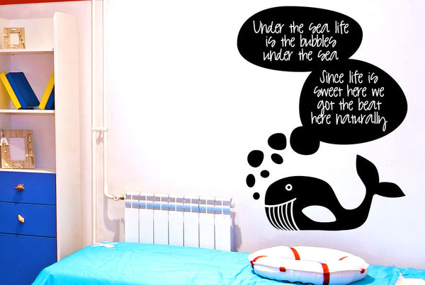 Under The Sea Life Is The Bubbles Under The Sea Wall Sticker