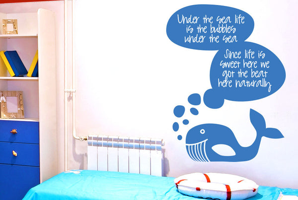 Under The Sea Life Is The Bubbles Under The Sea Wall Sticker