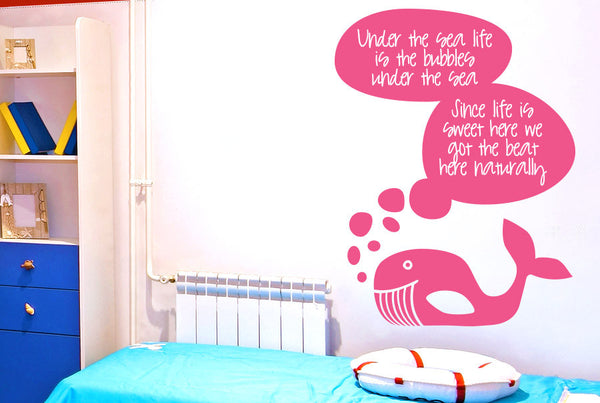 Under The Sea Life Is The Bubbles Under The Sea Wall Sticker