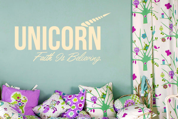 Unicorn Faith Is Believing Wall Sticker