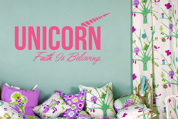 Unicorn Faith Is Believing Wall Sticker