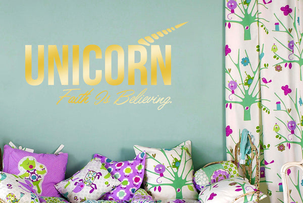 Unicorn Faith Is Believing Wall Sticker