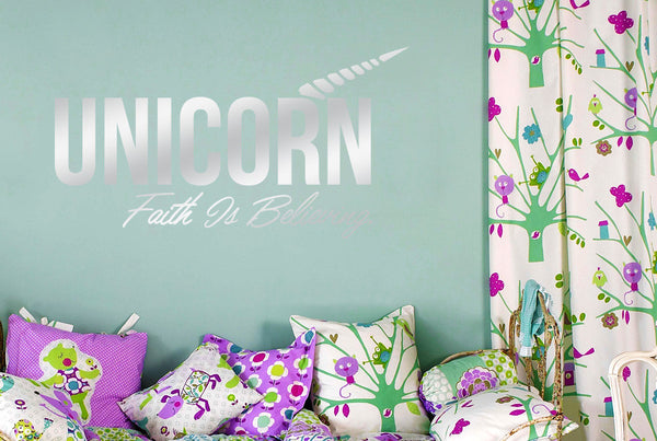 Unicorn Faith Is Believing Wall Sticker