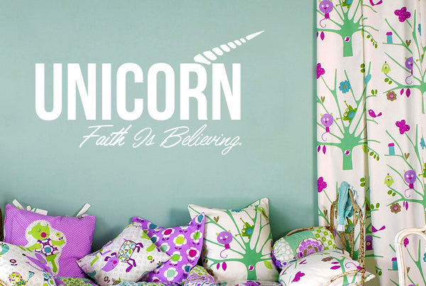 Unicorn Faith Is Believing Wall Sticker