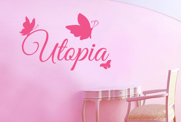 Utopia With Butterflies Wall Sticker