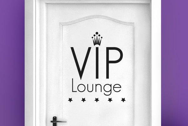 VIP Lounge Five Star Door Room Sticker
