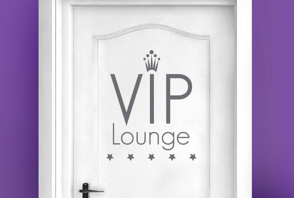 VIP Lounge Five Star Door Room Sticker