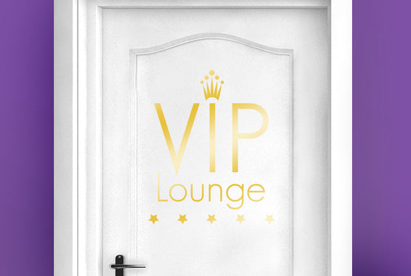 VIP Lounge Five Star Door Room Sticker