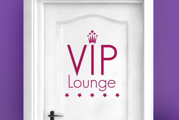 VIP Lounge Five Star Door Room Sticker