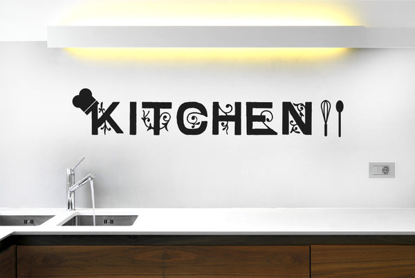Vine Kitchen Sign Wall Sticker