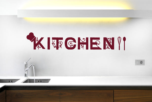 Vine Kitchen Sign Wall Sticker