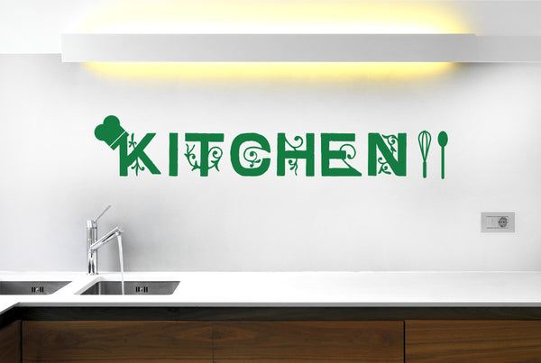 Vine Kitchen Sign Wall Sticker