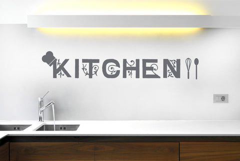 Vine Kitchen Sign Wall Sticker