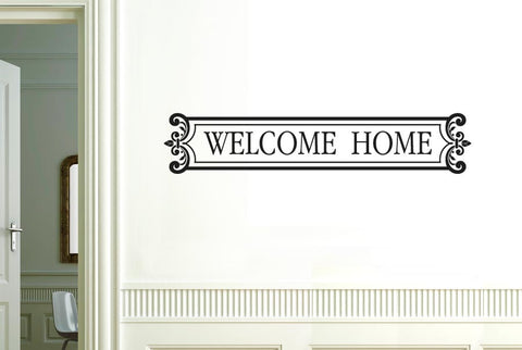 Welcome Home Framed Sign Wall Sticker