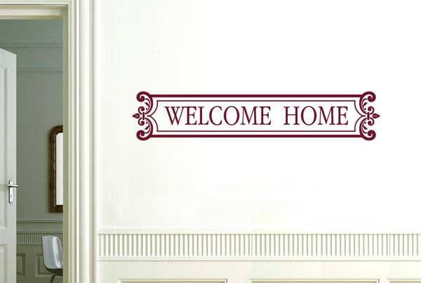 Welcome Home Framed Sign Wall Sticker