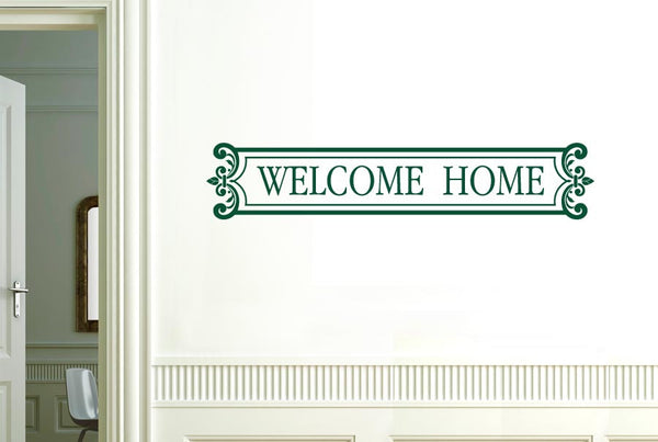 Welcome Home Framed Sign Wall Sticker