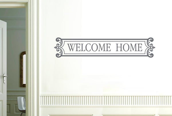 Welcome Home Framed Sign Wall Sticker