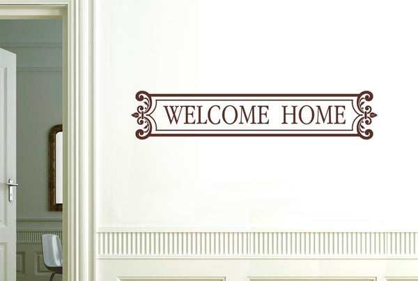 Welcome Home Framed Sign Wall Sticker