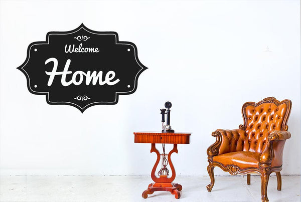 Welcome Home Vintage Sign Wall Sticker