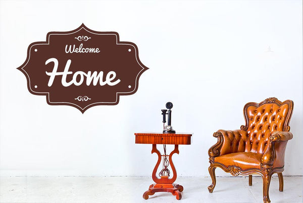 Welcome Home Vintage Sign Wall Sticker